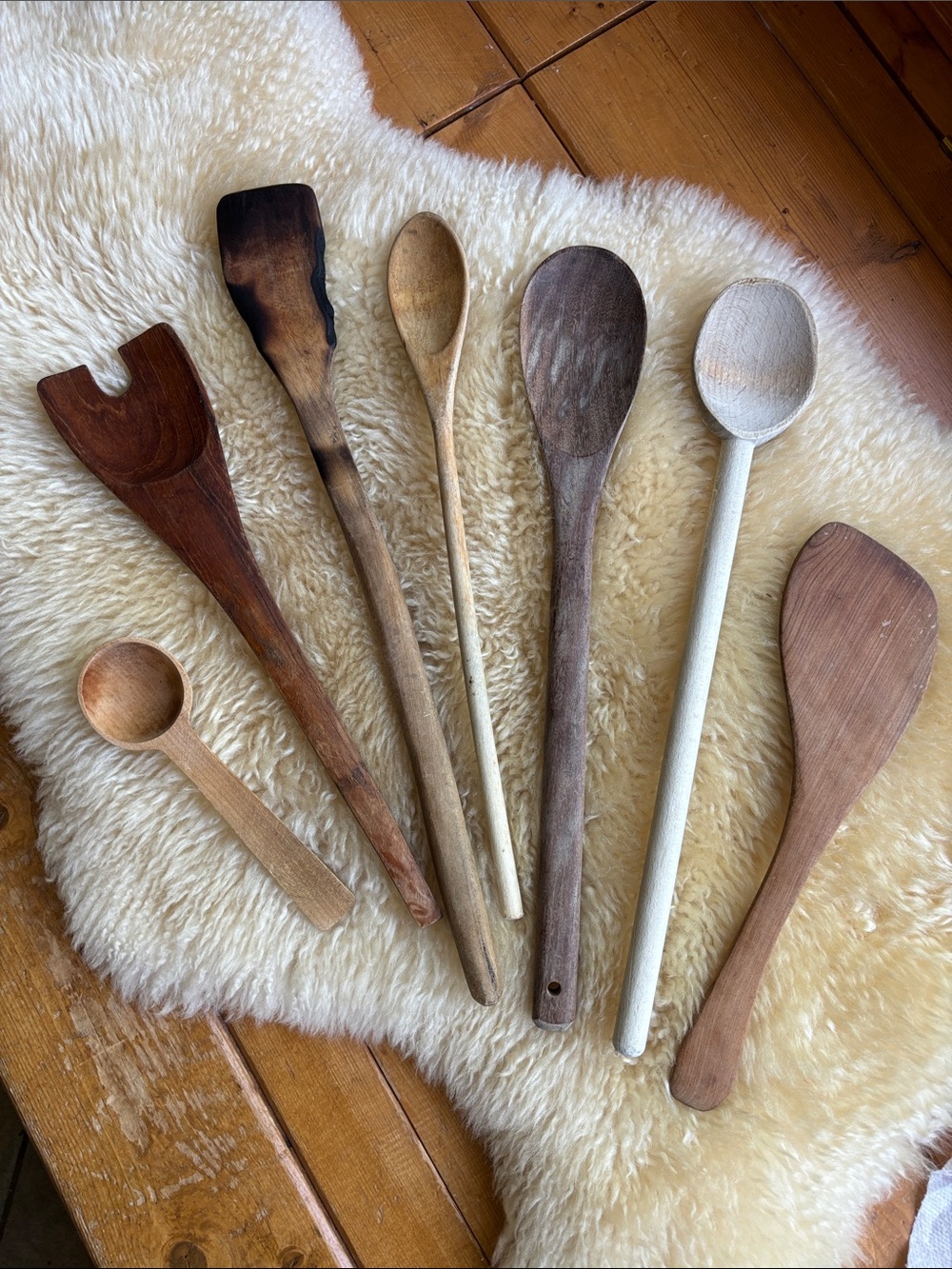 Vintage Primitive Wooden Spoons